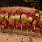 including these antipasto skewers with dipping sauce